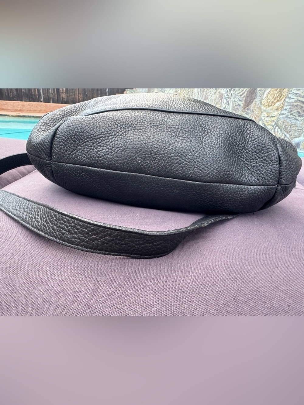 GUC.  Furla Black Pebbled Leather Shoulder Crossbody Bag Made in Italy GUC - Picture 7 of 16